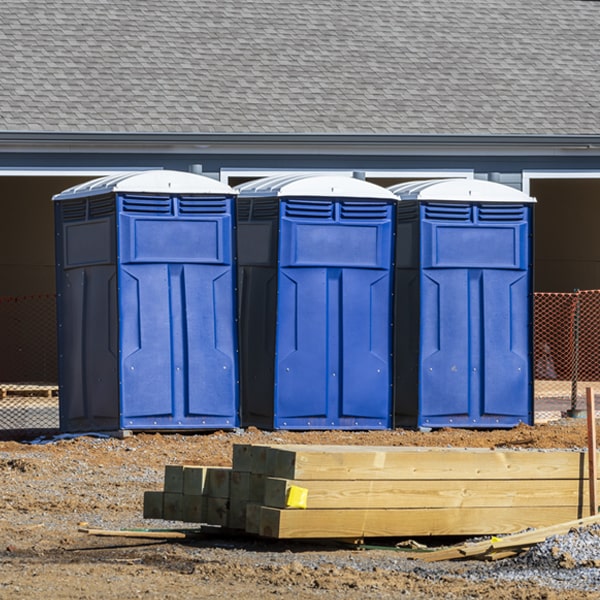 what is the expected delivery and pickup timeframe for the porta potties in Cabana Colony